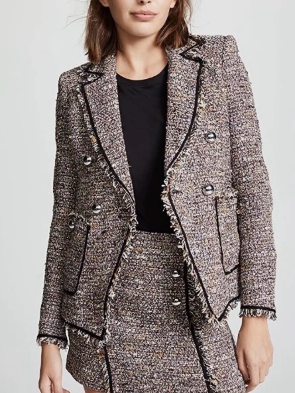Veronica Beard Theron Tweed Double Breasted Blazer NWOT